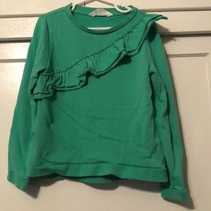 Girls green long sleeved shirt